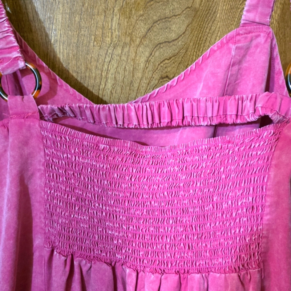 NWOT - Pink Acid Washed Dress by White Birch - SEE SMALL FLAW - Picture 3 of 7
